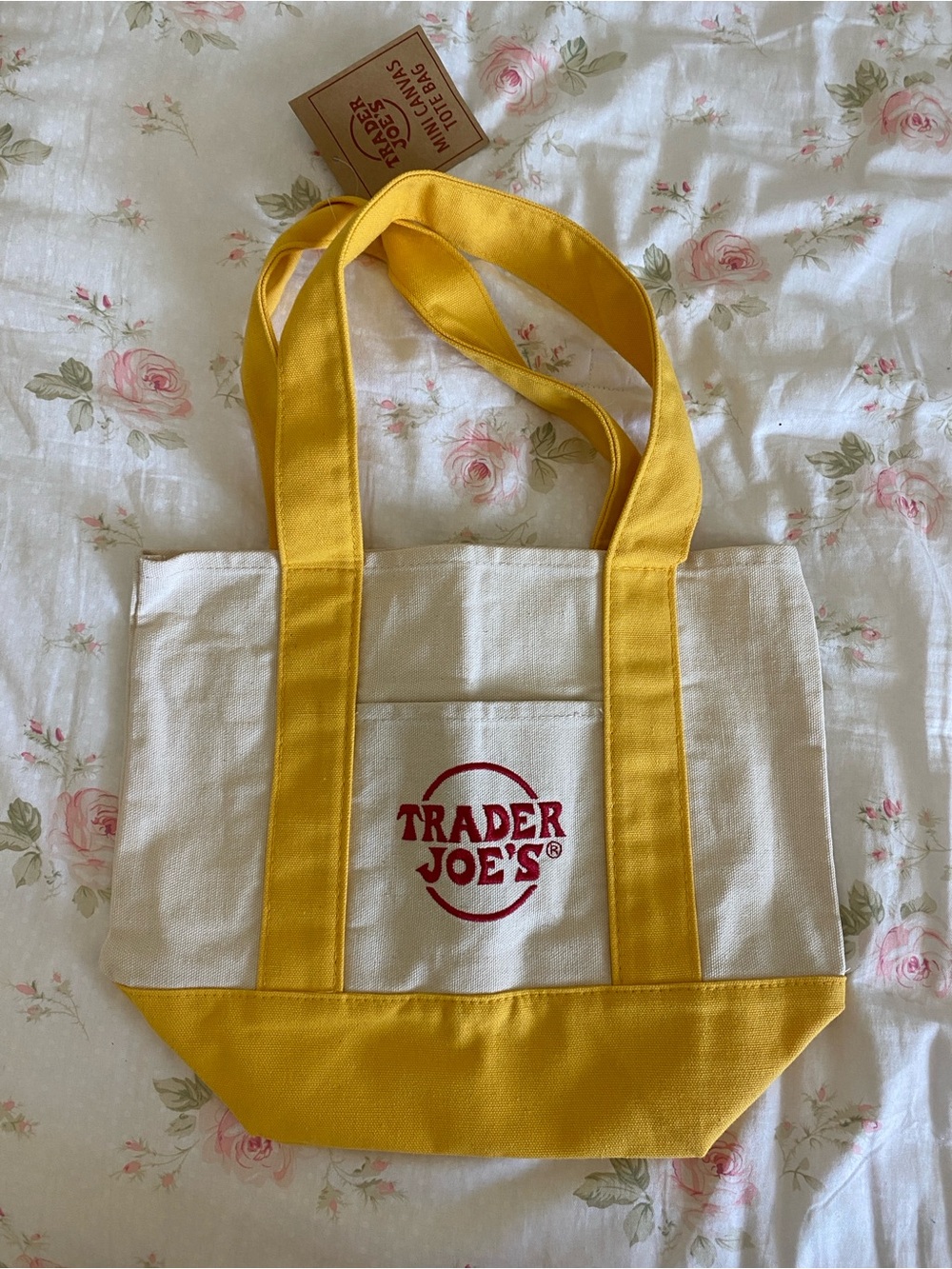 Trader Joe’s mini canvas tote bag
